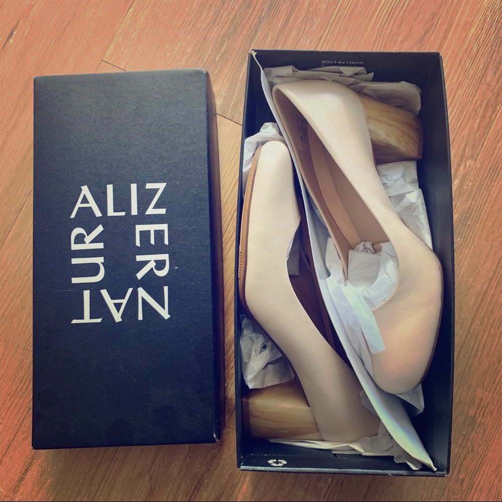 NATURALIZER || Nude Whitney Block Heel Pump 7 NIB